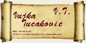 Vujka Tucaković vizit kartica